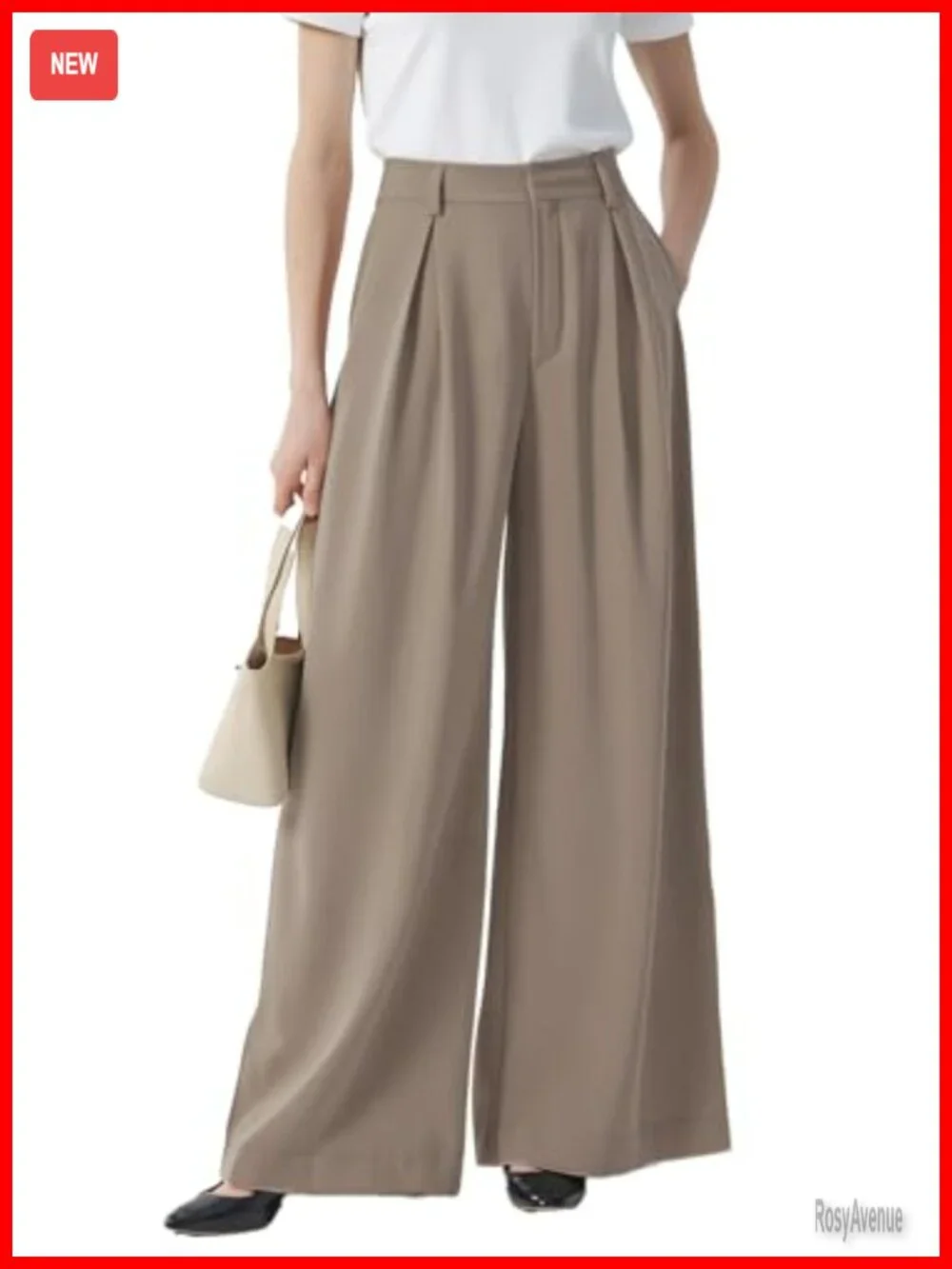 Women High Waist Wide Leg Palazzo Pants Trousers Cargo